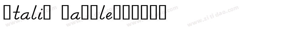 Italic Sample字体转换